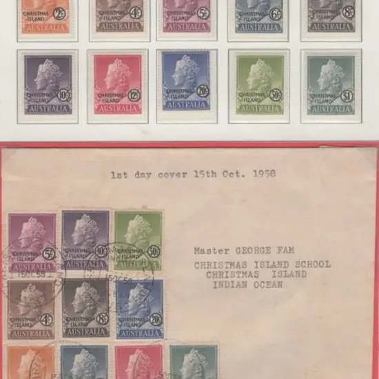 1958 (15th Oct) QEII set of 10 to $1 on FDC with ...