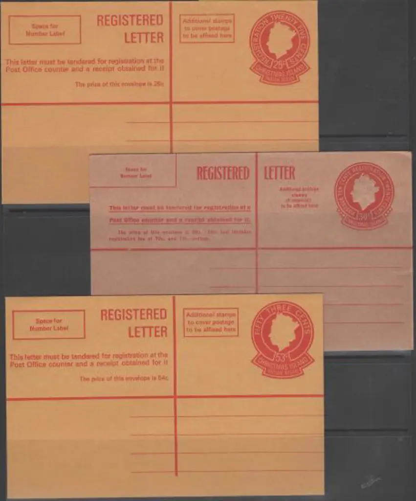 1959 30c, 1970 25c & 1972 53c Registered ... Image 1++
