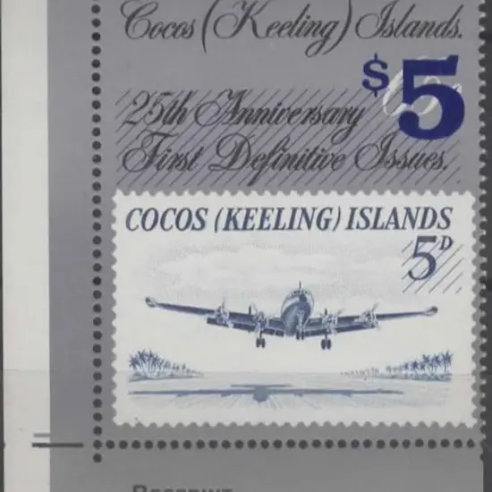 1990 $5 on 65c ovptd Constellation. Fresh MUH ...