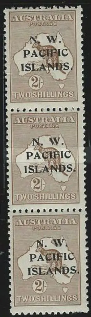 1915/16 2/- brown 3rd wmk ovptd N.W. PACIFIC ... Image 1++