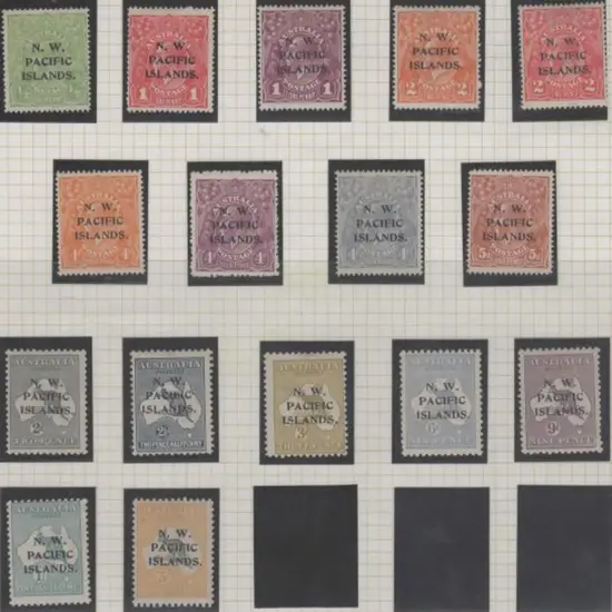1915/23 MUH/MLH group comprising kangaroo with ...