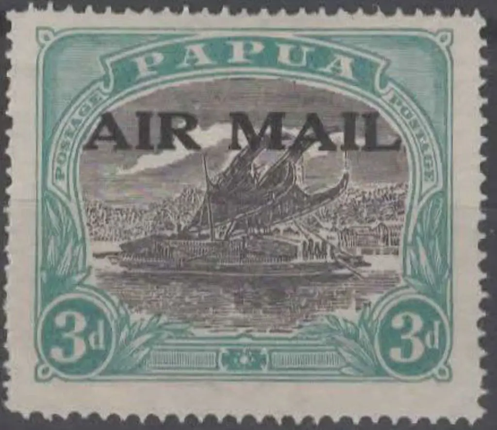 1929/30 3d sepia-black & bright blue-green ... Image 1++