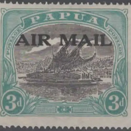 1929/30 3d sepia-black & bright blue-green ...