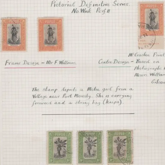 1932 Pictorials to £1 fine used on annotated ...
