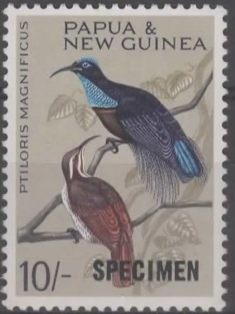 1964 10/- bird ovptd "SPECIMEN" MUH. SG 71s ... Image 1++