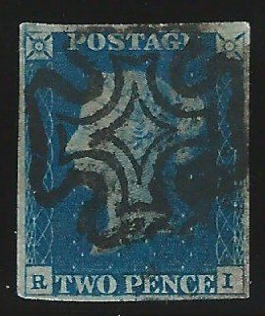 1840 2d deep full blue fine used by complete bold, ... Image 1++