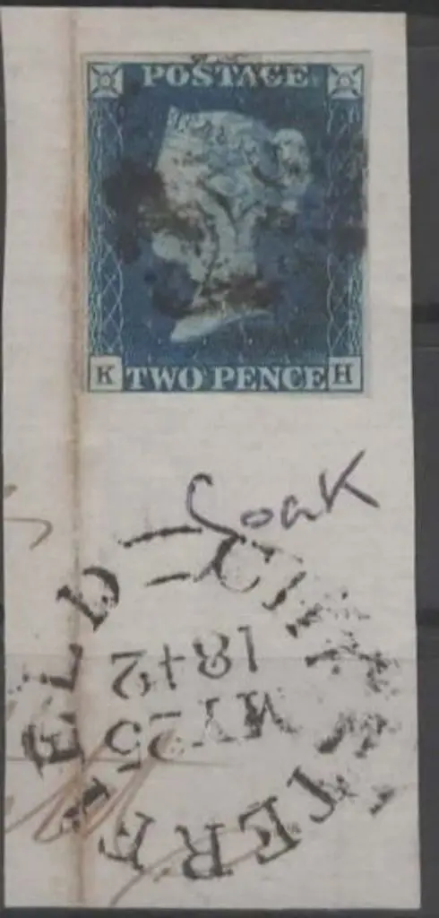 1840 2d deep full blue with smudged black Maltese ... Image 1++