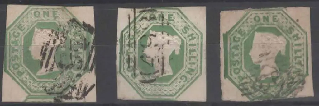 1847/54 1/-embossed in all three catalogued ... Image 1++