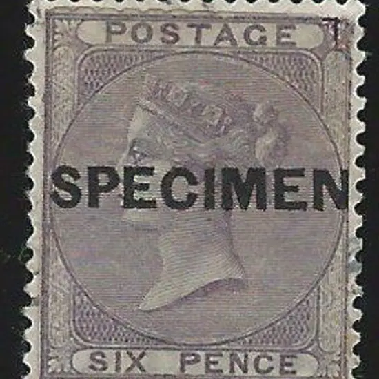1855/57 6d deep lilac QV ovptd "SPECIMEN" (SG type ...