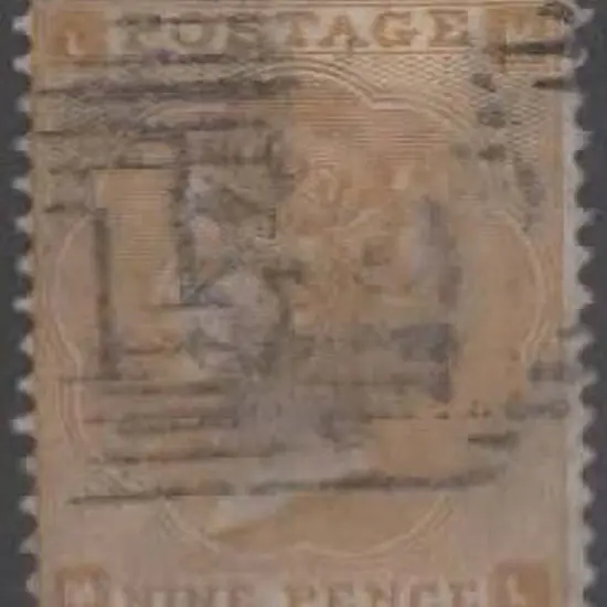 1862 9d straw QV. Good used by light BN cancel. ...