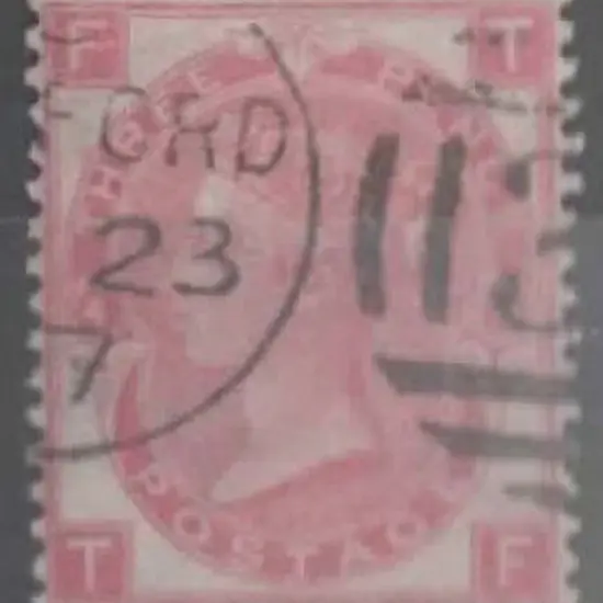 1865 3d rose, plate 4 F/U by crisp part duplex ...