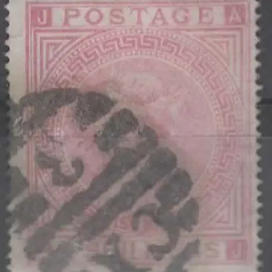 1867/83 5/- pale rose, Plate 2 with bold "CX/3" BN ...