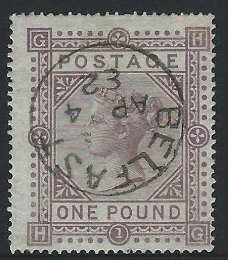 1878 £1 brown-lilac QV Maltese Cross wmk. Superb ... Image 1++