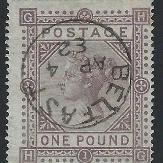 1878 £1 brown-lilac QV Maltese Cross wmk. Superb ...