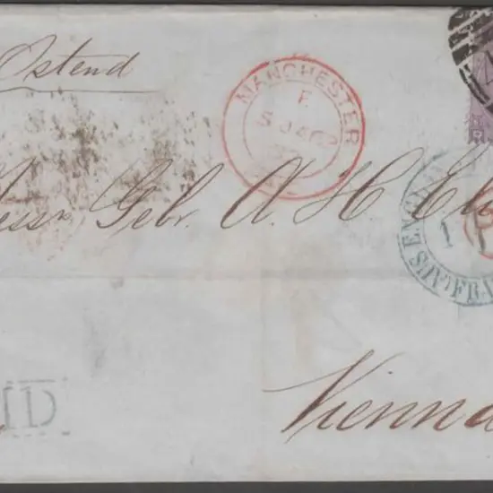 1869 (5th Jan) Entire with 6d lilac QV tied by ...