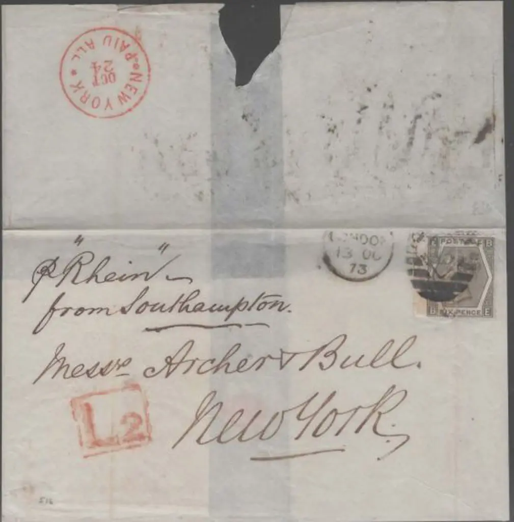 1873 6d grey QV with left wing margin tied to ... Image 1++