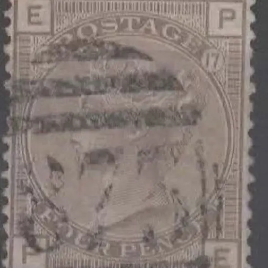 1873/80 4d grey brown with large garter wmk. Good ...