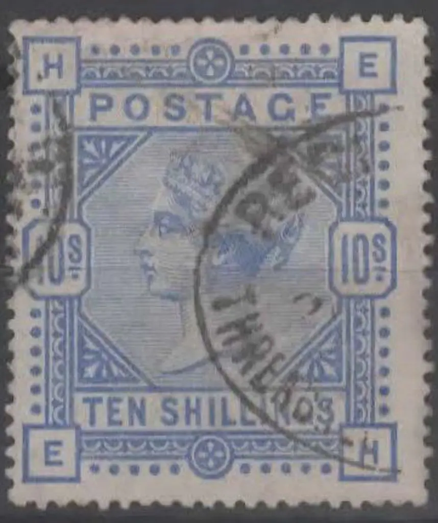 1883/84 10/- pale ultramarine QV with two partial ... Image 1++