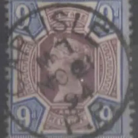 1897 9d dull purple & blue with a cracking ...