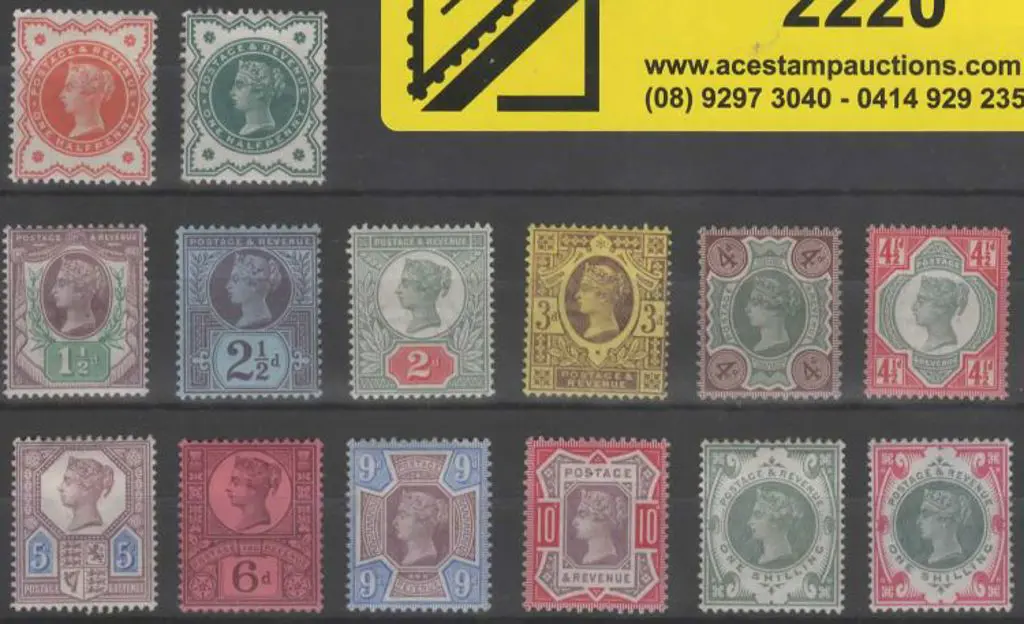 1887/92 QV Jubilee simplified set of 14 to both ... Image 1++