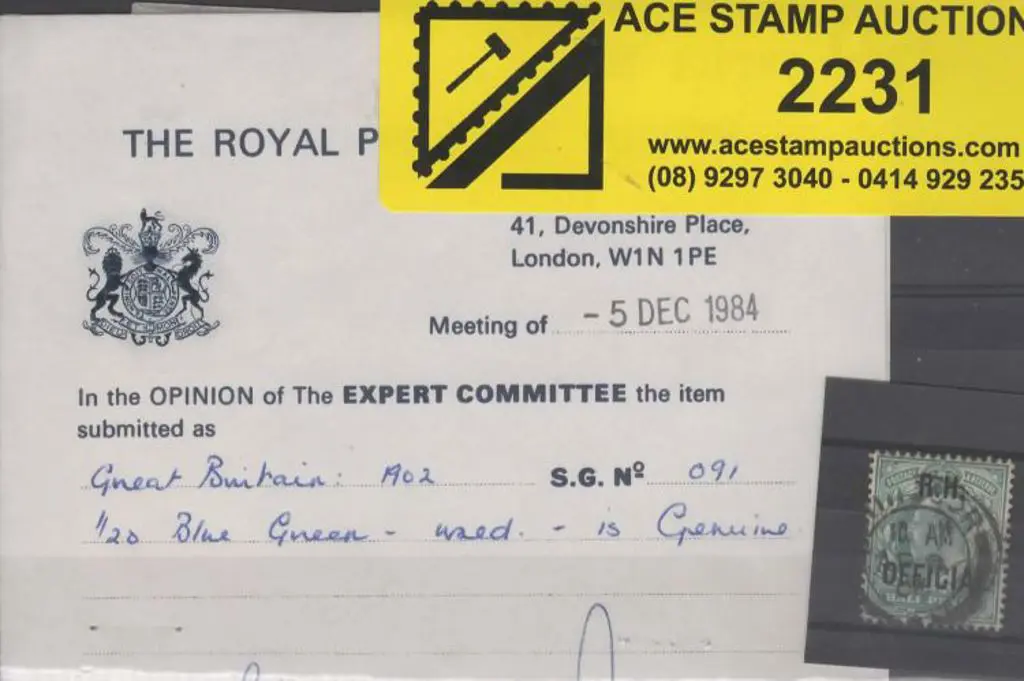 1902 ½d KEVII ovptd "R.H.OFFICIAL" with heavy ... Image 1++