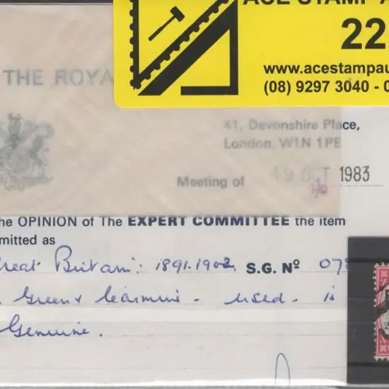 1902 1/- KEVII ovptd "GOVT PARCELS" with London ...