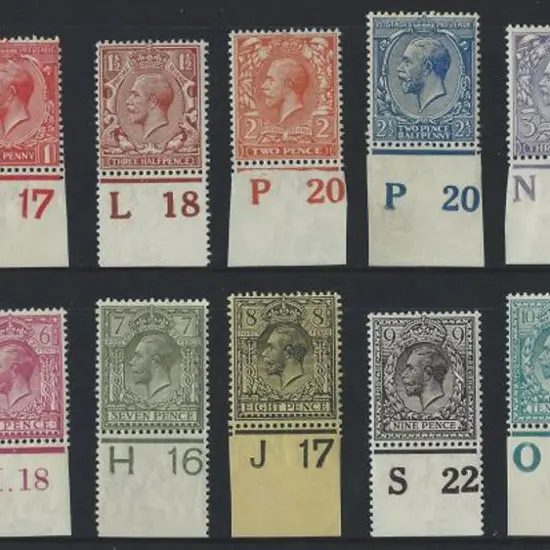1912/24 ½d to 1/- KGV set of 14 to 1/- Royal ...