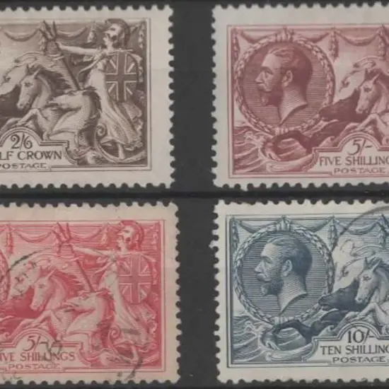 1918/19 5/- rose-red & 10/- dull grey blue very ...
