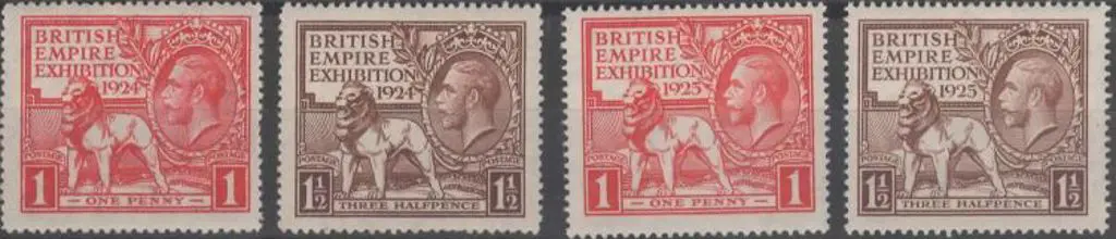 1924 & 1925 British Empire Exhibition pairs. MVLH. ... Image 1++