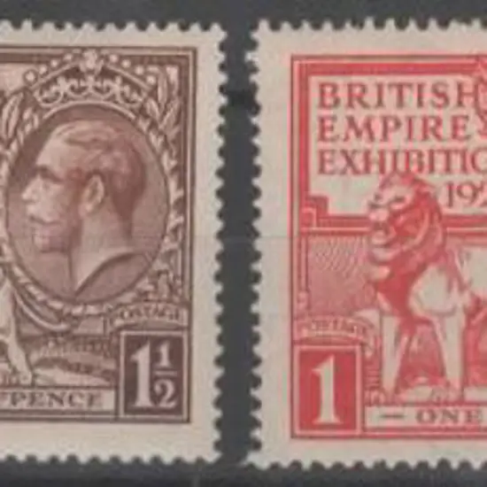 1924 & 1925 British Empire Exhibition pairs. MUH ...