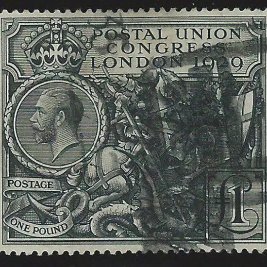 1929 £1 P.U.C. sound used with heavy parcel ...