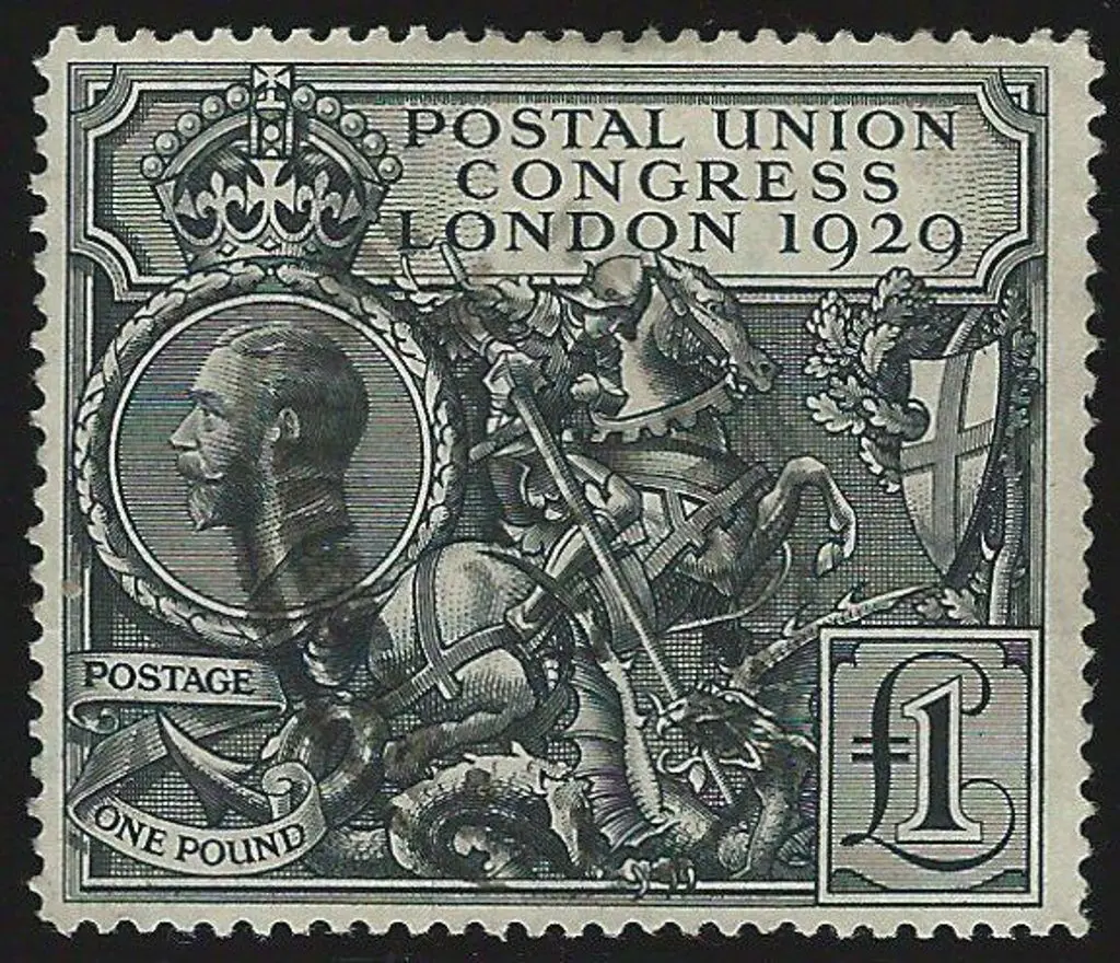 1929 £1 PUC fine used by indistinct oval ... Image 1++