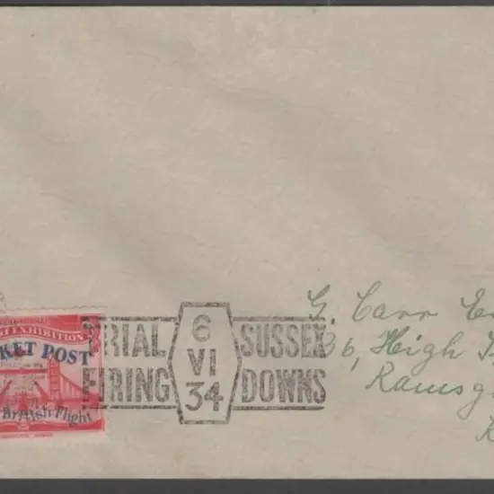1934 (6th June) GPO Rocket Trial cover with 1½d ...