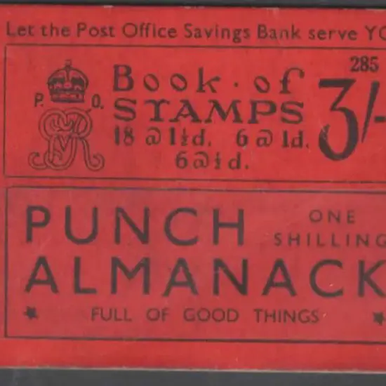 1934 KGV 3/- booklet but containing only the 2 ...