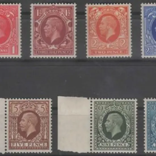 1934/36 KGV photogravure set of 11. MUH SG 439/49 ...