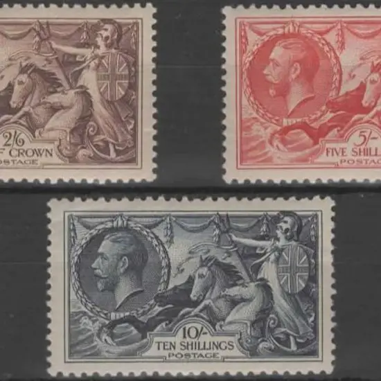 1934 Re-engraved Seahorses set of 3. Fresh MLH, ...