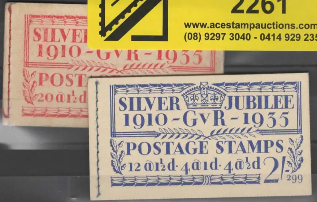 1935 KGV Silver Jubilee booklets for 2/- (blue ... Image 1++