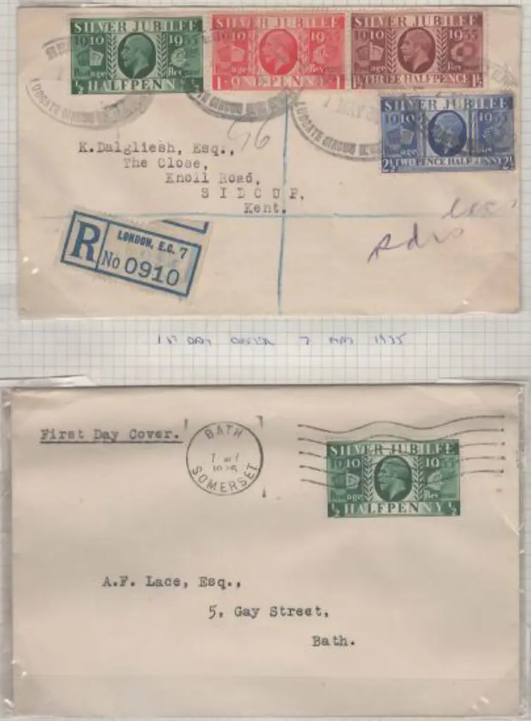 1935 (7th May) Silver Jubilee set of 4 on Reg'd ... Image 1++