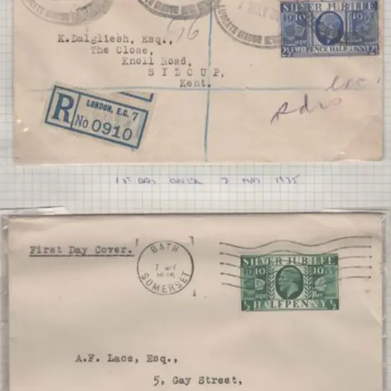 1935 (7th May) Silver Jubilee set of 4 on Reg'd ...