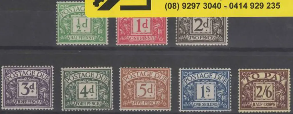 1936/37 ½d to 2/6d Postage Dues "E&R" wmk set of 8 ... Image 1++