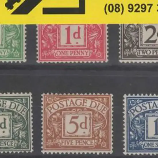 1936/37 ½d to 2/6d Postage Dues "E&R" wmk set of 8 ...