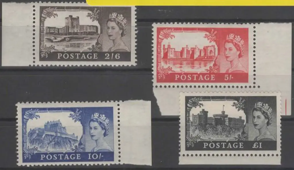 1955/58 QEII Castles by Waterlow. Fresh MUH & well ... Image 1++