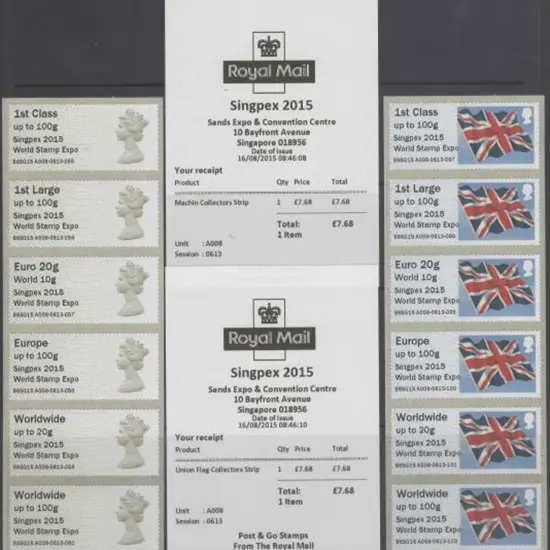 2015 Post & Go A008 "Singpex 2015 World Stamp ...
