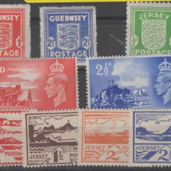 Guernsey & Jersey 1941/44 WWII Occ issues with ½d ...