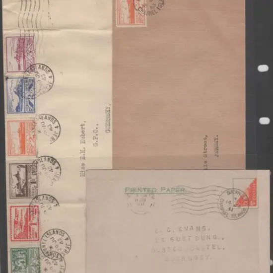 Guernsey 1941 "Printed Paper" card with 2d KGVI ...