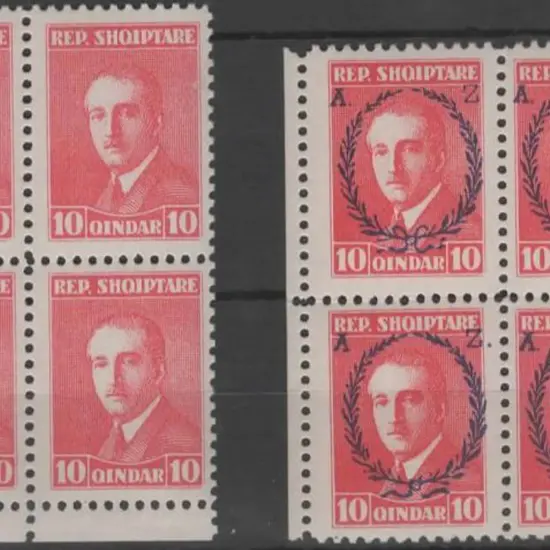 Albania 1925 10q President Zogu, perf. 11½ & 1927 ...