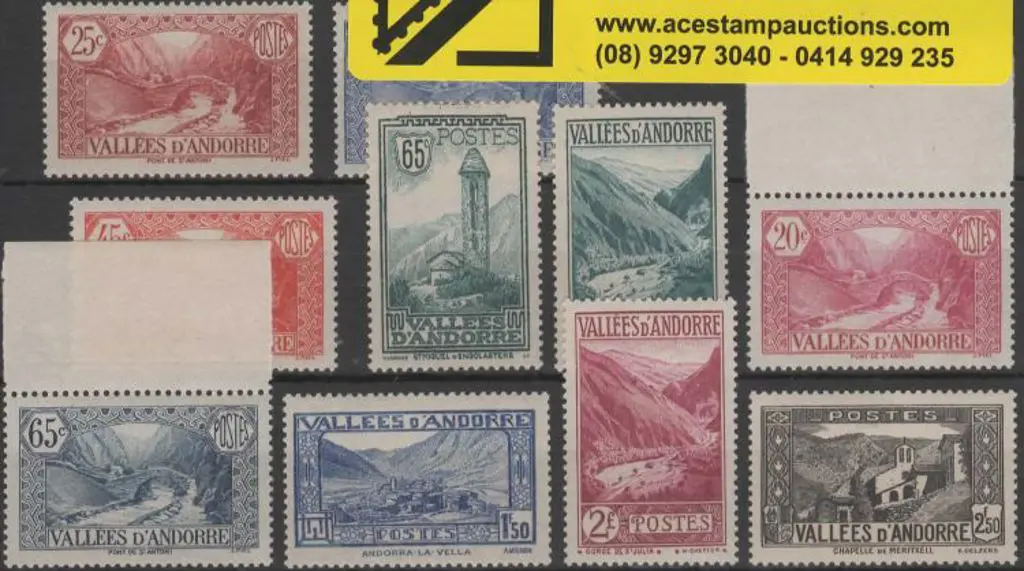 Andorra-French 1932/43 Pictorials selection mostly ... Image 1++