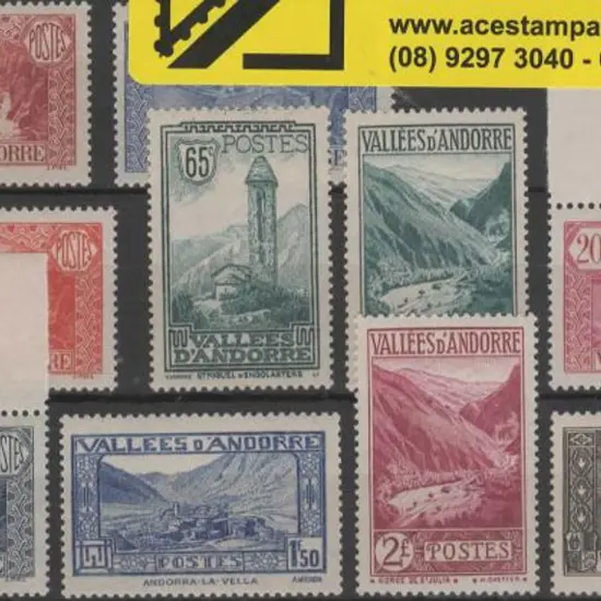 Andorra-French 1932/43 Pictorials selection mostly ...