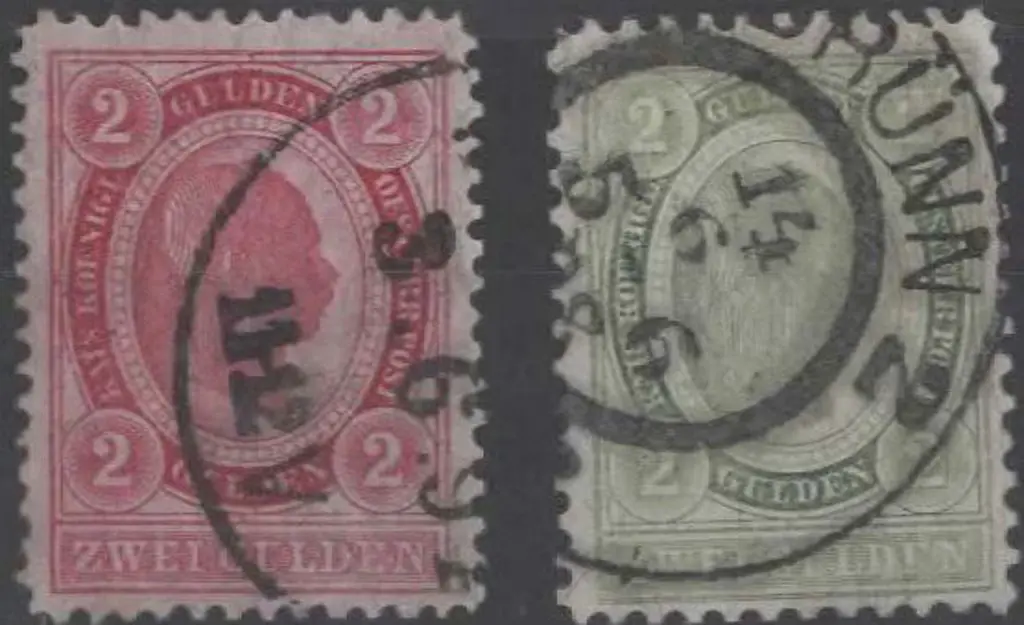 Austria 1890 2g carmine-lake, line perf. 13 & 1898 ... Image 1++