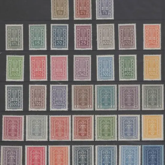 Austria 1922 defins complete set of 38 to 4000k. ...